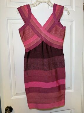 aqua dot lace tiered dress Aqua Womens Lace Mini Fit & Flare Dress Pink 10